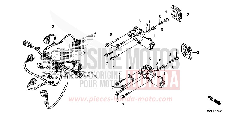 LINEAR SOLENOID for VFR1200X Dual Clutch DARKNESS BLACK METALLIC (NH463) from 2013